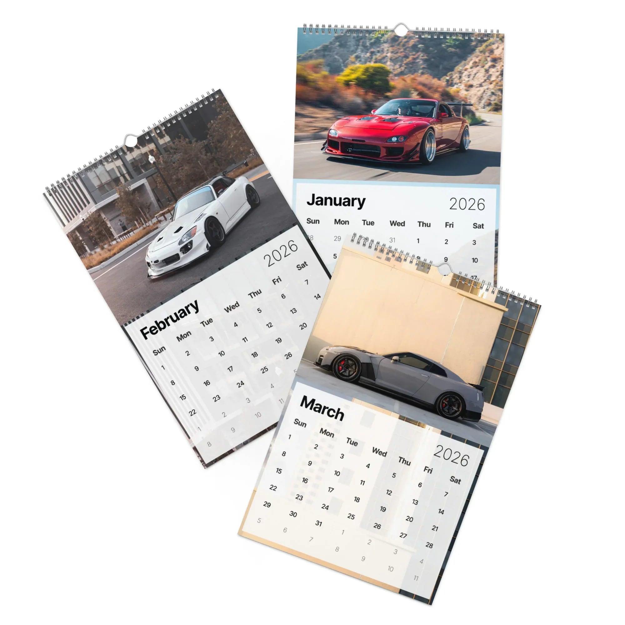 2026 Car Calendar - Iconic JDM Cars Calendar
