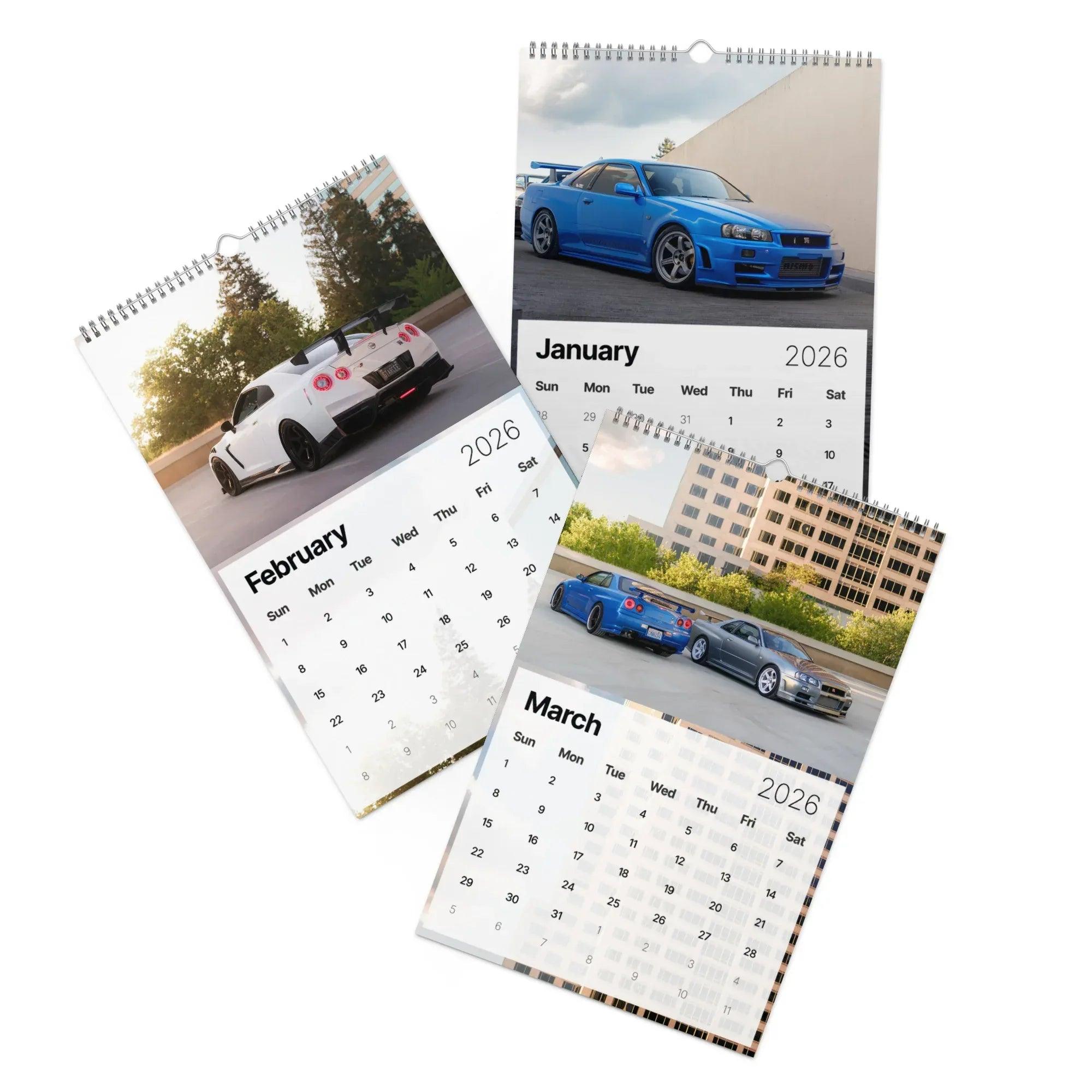 2026 Car Calendar - Nissan GTR Edition