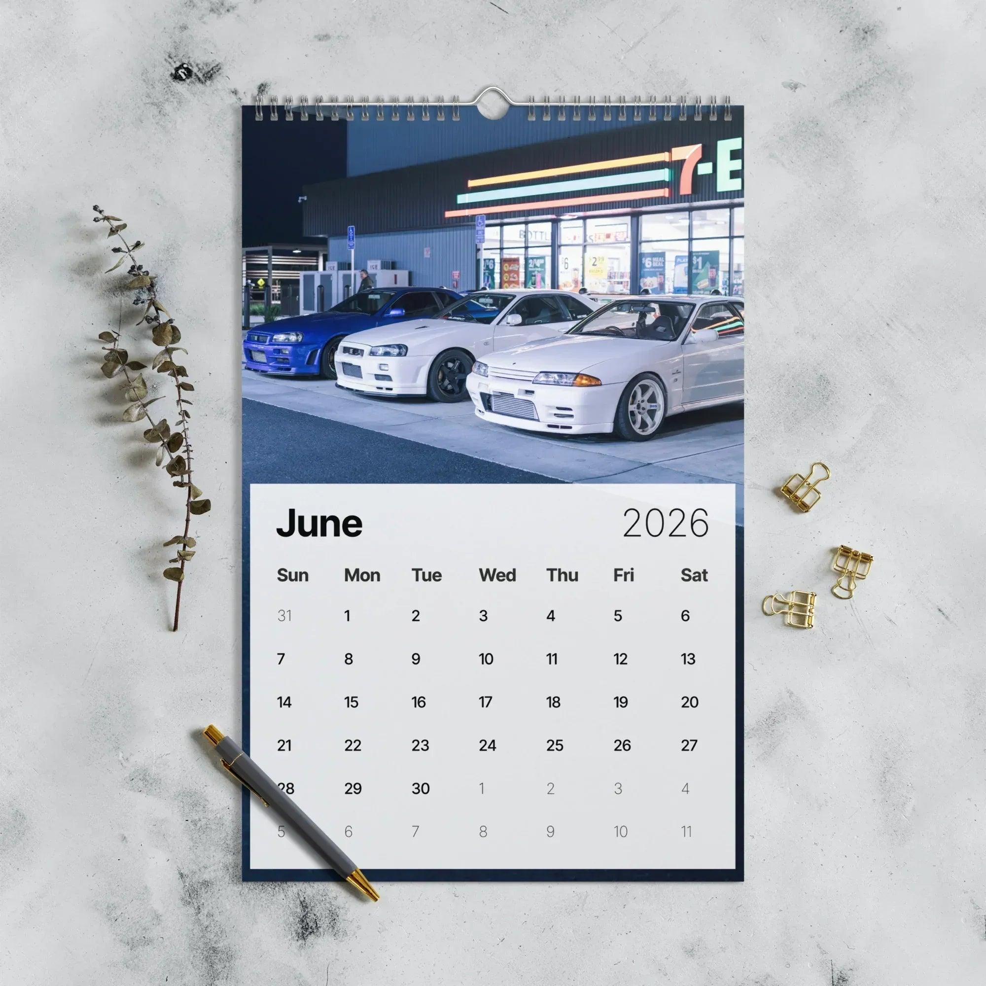 2026 Car Calendar - Nissan GTR Edition