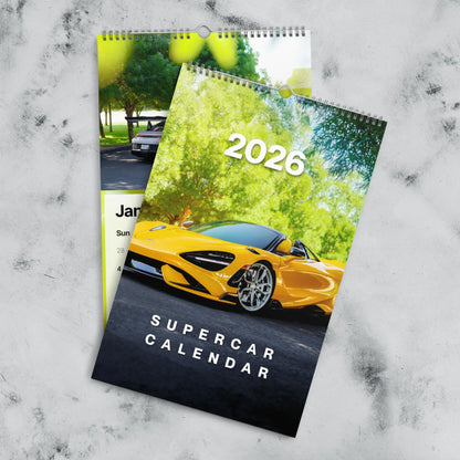 2026 Car Calendar | Supercar Wall Calendar