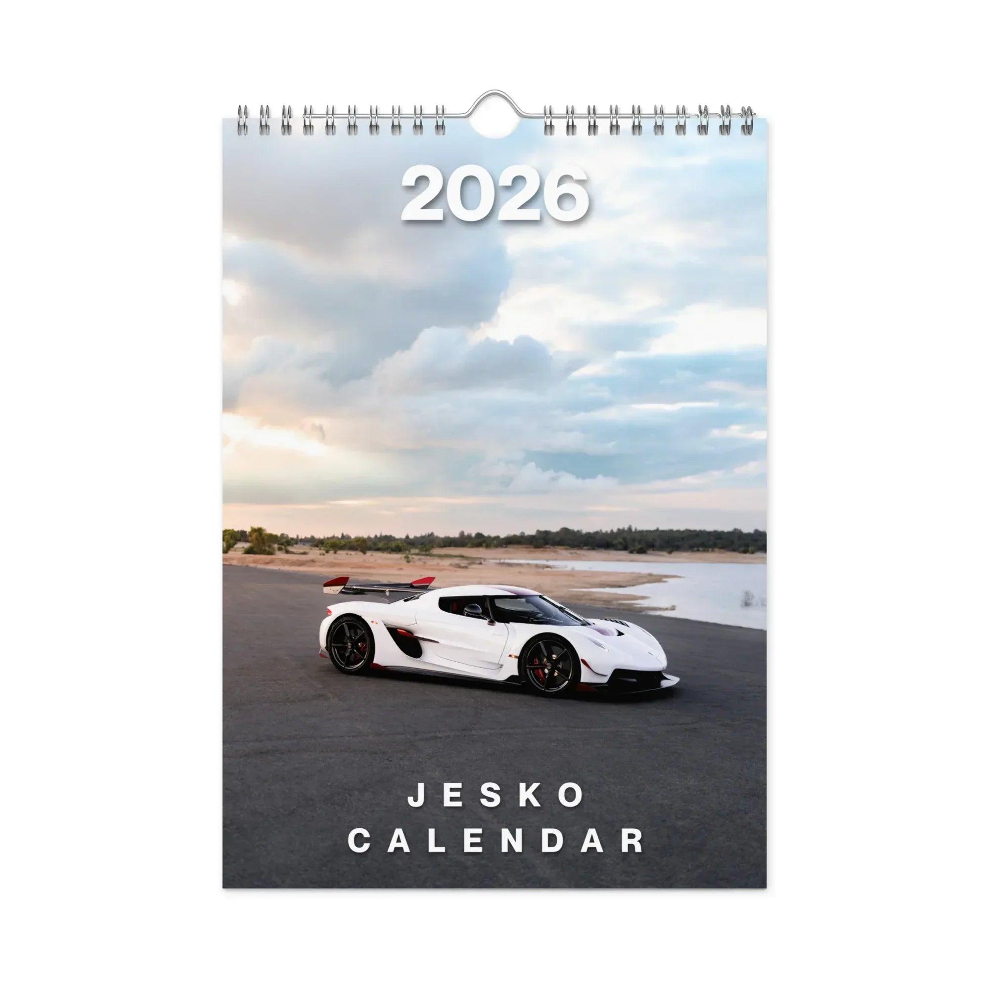 2026 Car Calendar - Hypercar Koenigsegg Jesko Edition
