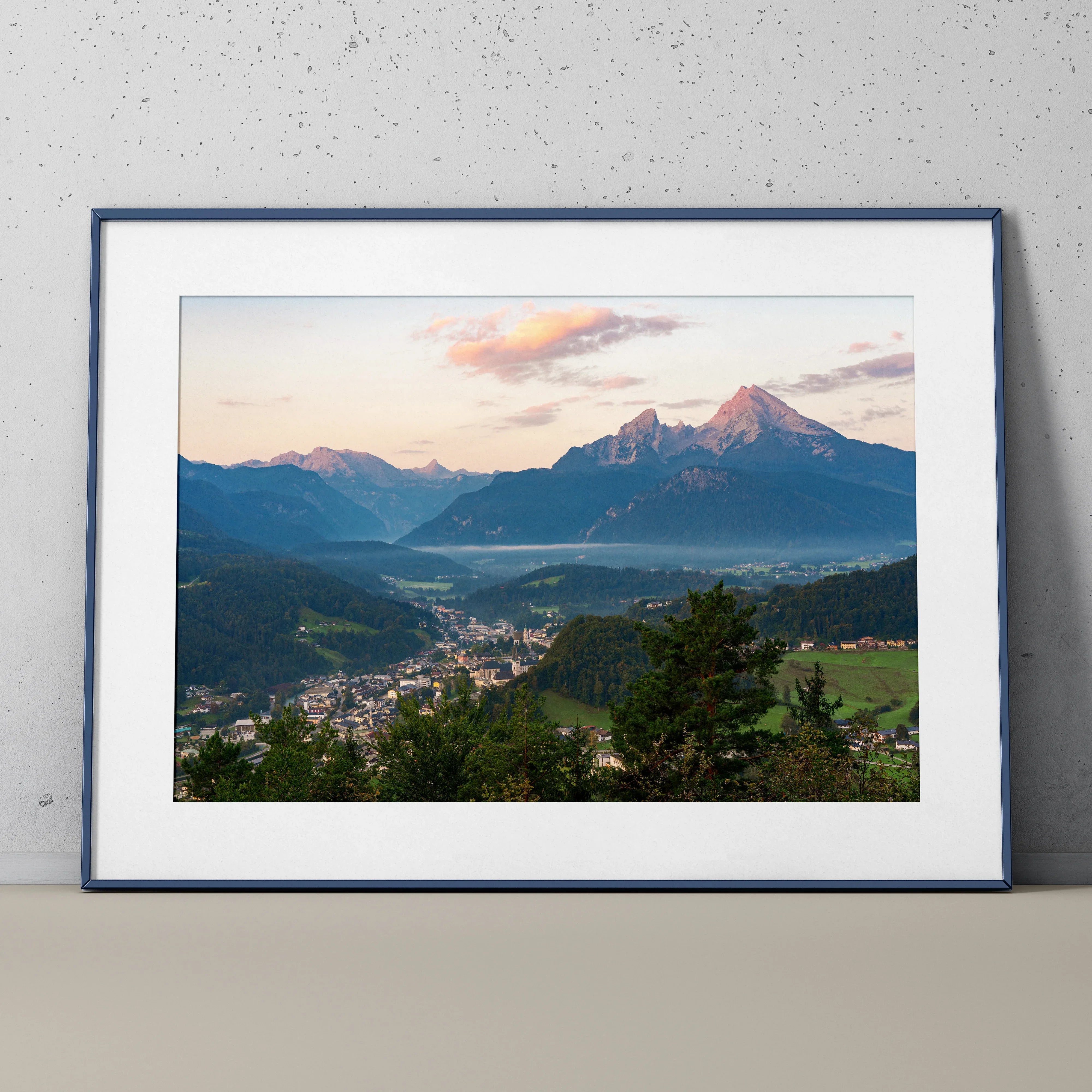 Stunning Mountain Sunset Wall Art Print - Throttle Designs